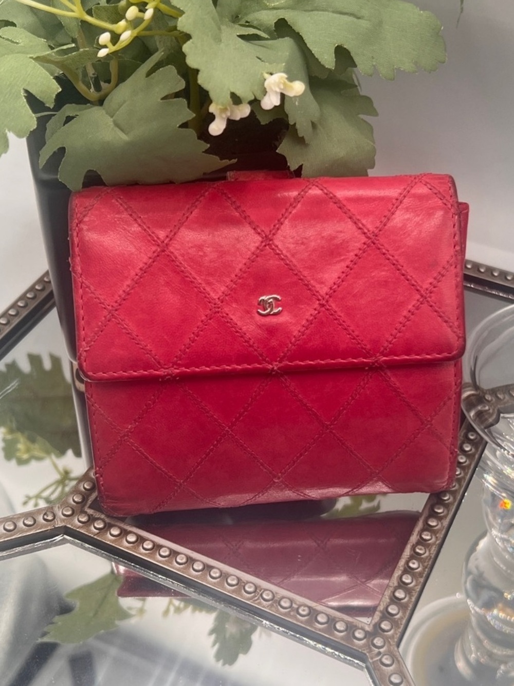 Chanel Diamond Stitched Wallet